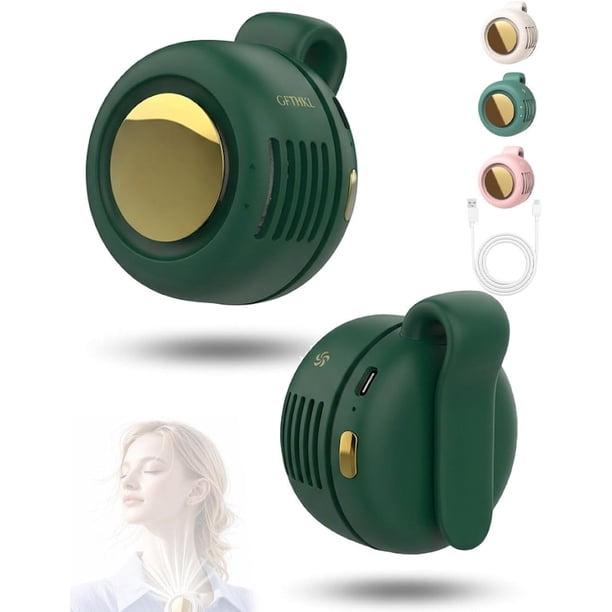 Ventilador portátil 360° rotación silencioso mini sin aspas clip camisa cintura 3 velocidades