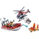 thumbnail image 2 of Playmobil Fire Rescue Mission (100) con helicóptero y barco, 2 of 8