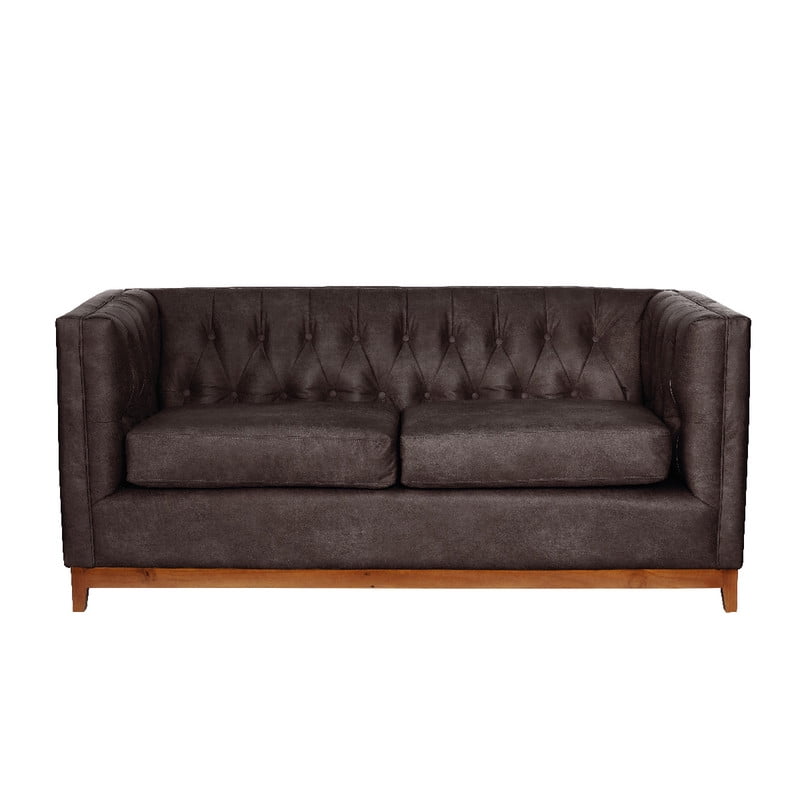 Latam Home - Sofa Roma 2c Cuero Colorado Marron