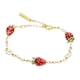 thumbnail image 4 of Pulsera De Fresa Elegante Pulsera De Cadena De Latón Para Amiga Esposa Aniversario Rojo, 4 of 5