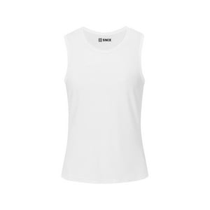 Snix - Camiseta Femenina Dry Fit Sin Mangas - Blanco Talla Xl