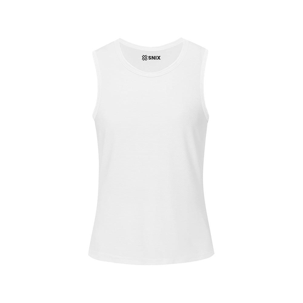 Snix - Camiseta Femenina Dry Fit Sin Mangas - Blanco Talla L