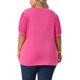 thumbnail image 3 of Agnes Orinda Blusas Casuales de Mujer Tallas Grandes Cuello en V con Lunares Suizos y Mangas Abullonadas 3X Rosa Fucsia, 3 of 6