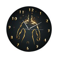 Magideal - Reloj De Pared Reloj De Gimnasio Adorno Redondo Silencioso 30 Cm Reloj Decorativo Moderno Reloj Colgante Para Dormitorios Estudios Oficinas Decoración