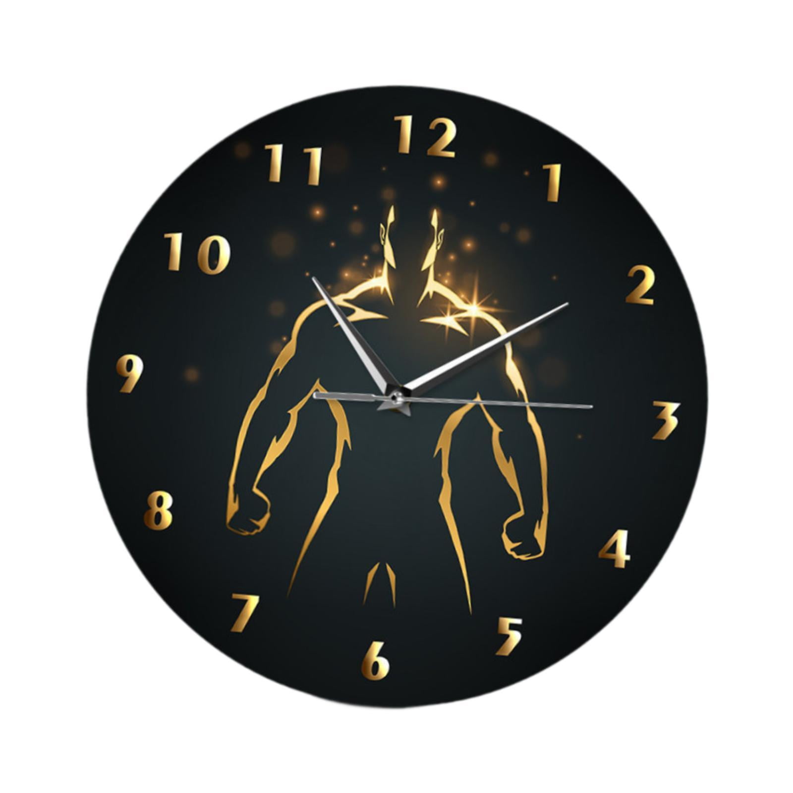 Magideal - Reloj De Pared Reloj De Gimnasio Adorno Redondo Silencioso 30 Cm Reloj Decorativo Moderno Reloj Colgante Para Dormitorios Estudios Oficinas Decoración