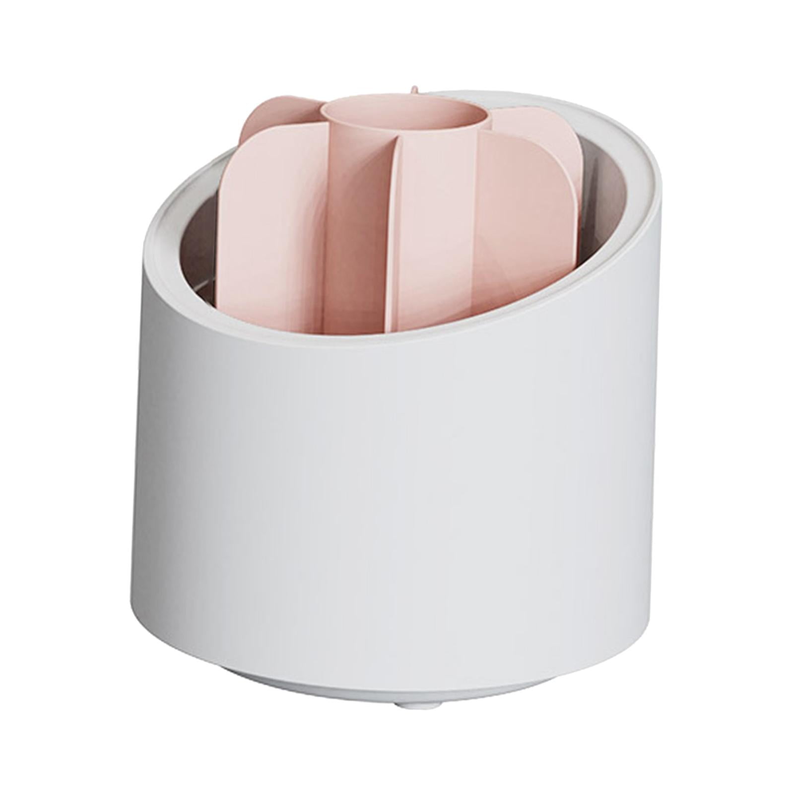 Magideal - Soporte Para Brochas De Maquillaje Giratorio Simple, 6 Compartimentos, Organizador De Escritorio, Caja De Almacenamiento De Tocador Para Delineadores , Rosa Sin Tapa Opción 6