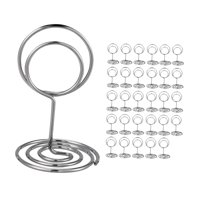 Magideal - 30 Piezas Soporte Para Tarjetas De Lugar Soporte Para Fotos Soporte Para Fotos Clip Para Menú Soportes Para Números De Mesa Para Fiesta De Oficina De