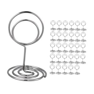 Magideal - 30 Piezas Soporte Para Tarjetas De Lugar Soporte Para Fotos Soporte Para Fotos Clip Para Menú Soportes Para Números De Mesa Para Fiesta De Oficina De