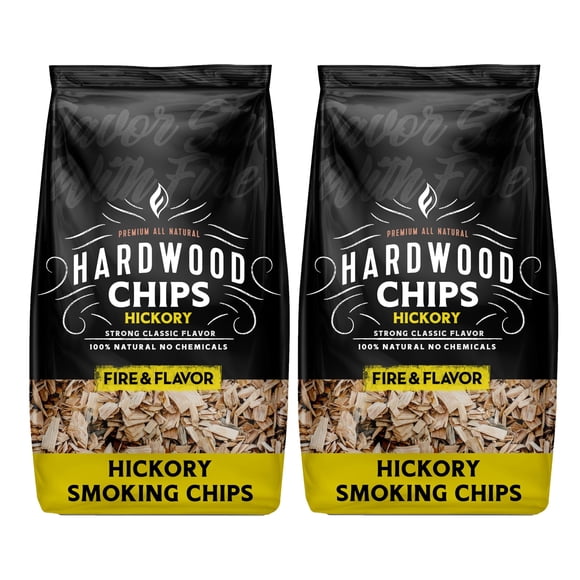 Astillas para ahumar Fire & Flavor Premium de madera dura Hickory 2 kg
