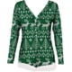 thumbnail image 3 of Pijama navideño sin espalda para mujer, mono ajustado, sexy, de una pieza (alce verde, talla S), 3 of 5