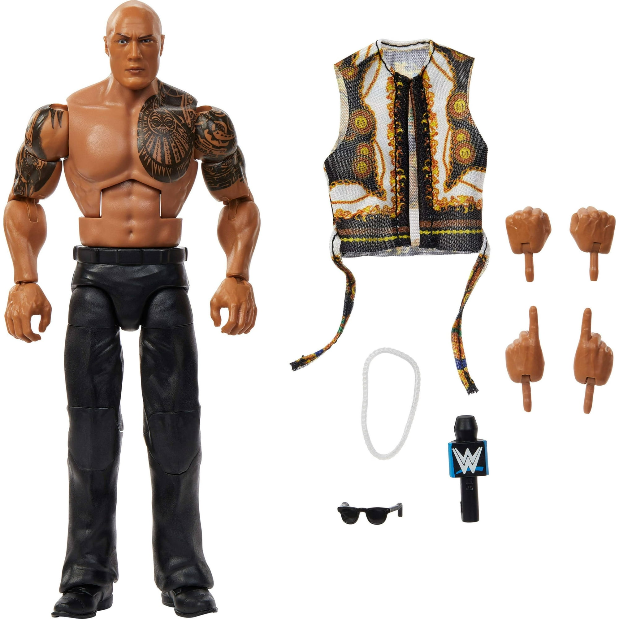 Figura De Acción Mattel Wwe Elite The Rock Series #115 De 15 Cm