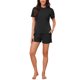 thumbnail image 2 of INSPIRE CHIC Conjunto de Pijama de Punto Acanalado para Mujer, Manga Corta, Cuello Redondo, Top y Shorts con Cintura Elástica y Bolsillos XL Negro, 2 of 6
