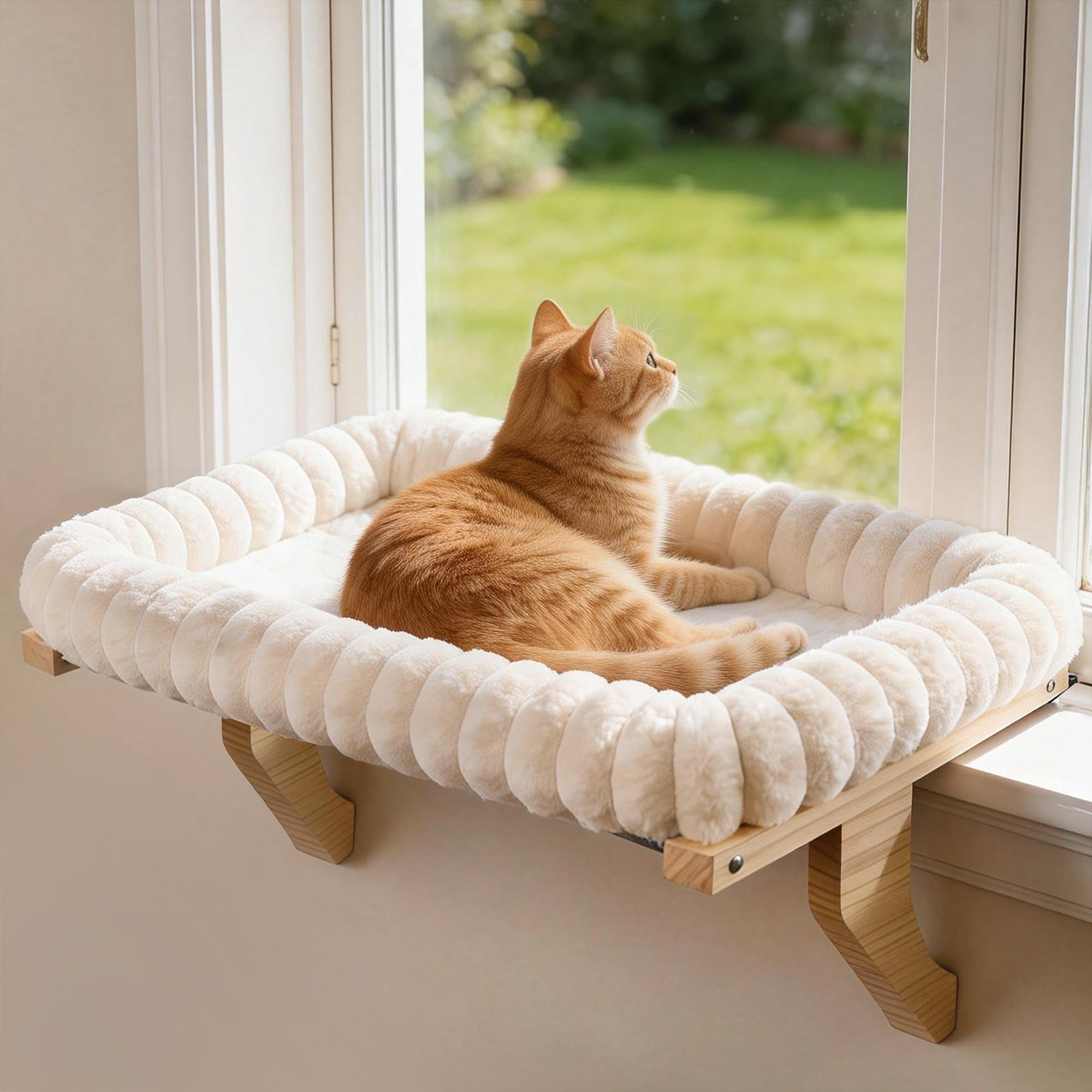 Percha para gatos Zoratoo Cloud-Cuddle, grande, estructura de madera y metal