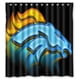 thumbnail image 1 of Cortina de ducha de los Denver Broncos, juego de cortina de baño con ganchos, tamaño 66 x 72 pulgadas, 1 of 3