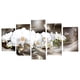 thumbnail image 2 of 5 Paneles HD Pinturas Abstractas Modernas Decoración Del Hogar Flor Blanca, 2 of 5