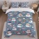 thumbnail image 1 of Snowman Warm Winter Picture Printed Duvet Cover Set Themed Bedding Three-Piece Set, 1 of 5