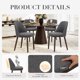 thumbnail image 2 of Sillas de comedor COLAMY juego de 4 en cuero gris claro, 2 of 7