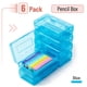 thumbnail image 2 of Cajas de lápices Mr. Pen Clear, paquete de 6 unidades, de plástico azul transparente, 2 of 8