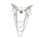 thumbnail image 3 of Cadena De Alas Para Hombre Broche Insignia Collar Con Diamantes De Imitación Diamante Plata, 3 of 5