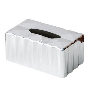 Magideal - Pañuelos Moderna Decoración Hogar Servilleta Rectangular Soporte , Plata