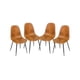 thumbnail image 1 of Pack 4 Sillas de Comedor Gamuza Black Murcia - Marron, 1 of 3