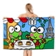 thumbnail image 1 of Keroppi Toalla de playa de secado rápido con diseño temático, regalo para mujeres y niñas, ideal para cumpleaños, fans, amantes de la música, uso en la playa o al aire libre, 78 × 150 cm, 1 of 6