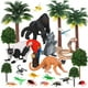 thumbnail image 1 of Juego de figuras de animales de la selva tropical de Jexine, paquete de 25 con árboles, 1 of 3