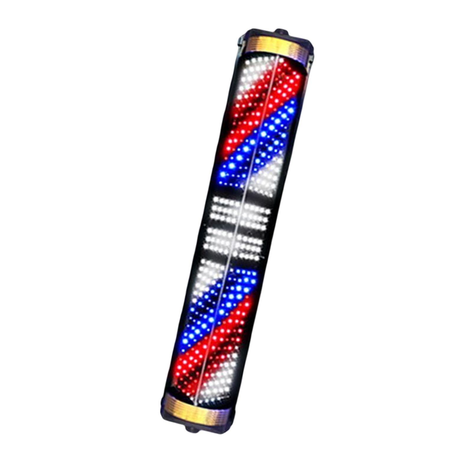 Magideal - Poste De Barbero Giratorio, Clásico, Impermeable, Montado En La Pared, Ahorro De Energía, A Prueba De Lluvia, Señal Abierta Para Salón De Peluquería A Borde Áureo De 1 M