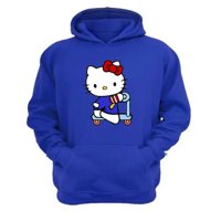 Genérico - Polerón Canguro Gatita Kitty Azul Talla Xs Unisex