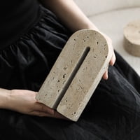 Santú Home & Deco - Arco Escultural Piedra Travertino Decorativo Grande