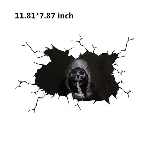 Waterproof Car Rear Window Decals - Scary Skull and Skeleton Design - 3 Sizes Available - Adds a Unique and Creepy Touch to Your Vehicle