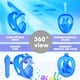 thumbnail image 5 of Máscara de snorkel Ezire de cara completa para niños 2-14 años, púrpura/azul, 5 of 7
