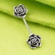 thumbnail image 5 of 1 piercing de acero quirúrgico con forma de flor de rosa para el cuerpo, protector de pezón, 5 of 7