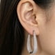 thumbnail image 4 of Aretes de Aro Plateados en Forma de U para Mujer, Aretes Huggie de Lágrima con Circonia Cúbica Completamente Pavimentada, Joyería de Oreja de Aro con Clic Ovalado de Cristal Brillante para Boda,, 4 of 6