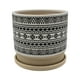 thumbnail image 1 of Macetero Maceta De Ceramica Blanco Con Patrones Negro S, 1 of 6