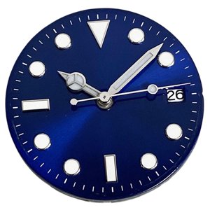 Ioensy - Esfera De Reloj De 28,5Mm Para Movimiento Nh36/Nh35, Piezas De Reparación Elegantes, Verde, Azul Luminoso