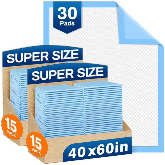 Almohadillas desechables MILDPLUS de 40 x 60 cm, superabsorbentes, 15 unidades