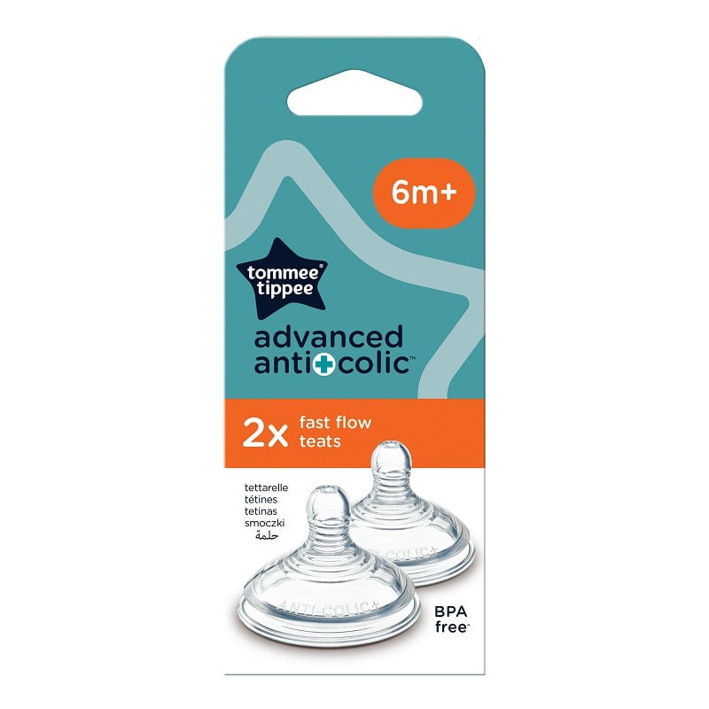 Tommee Tippee - Repuesto Tetina De Silicona Advance Anticolic Flujo Rapido