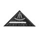thumbnail image 1 of Regla Triangular Cuadrada De Carpintero De Aleación De Aluminio Para Marco De Maquinista De Techos Métrico Negro, 1 of 5