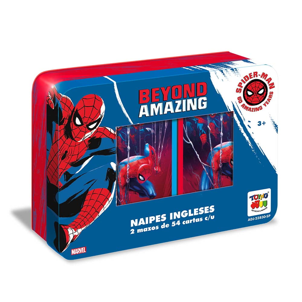 Toyng - Juego De Mesa Naipes Caja Metalica - Spiderman