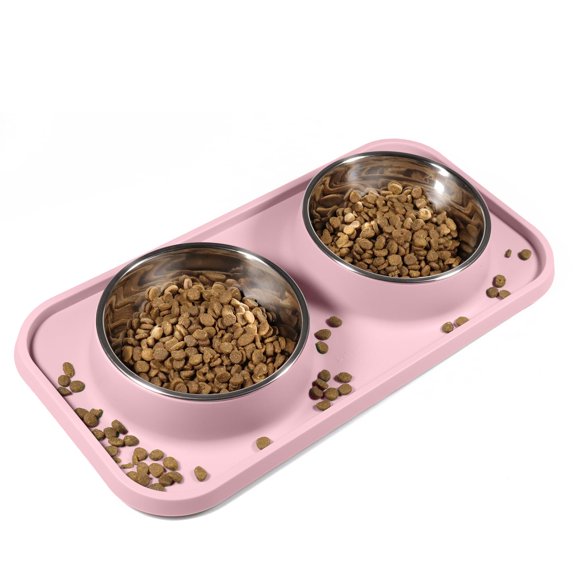 Comederos para mascotas L.D.Dog con soporte de silicona antideslizante y antiderrames