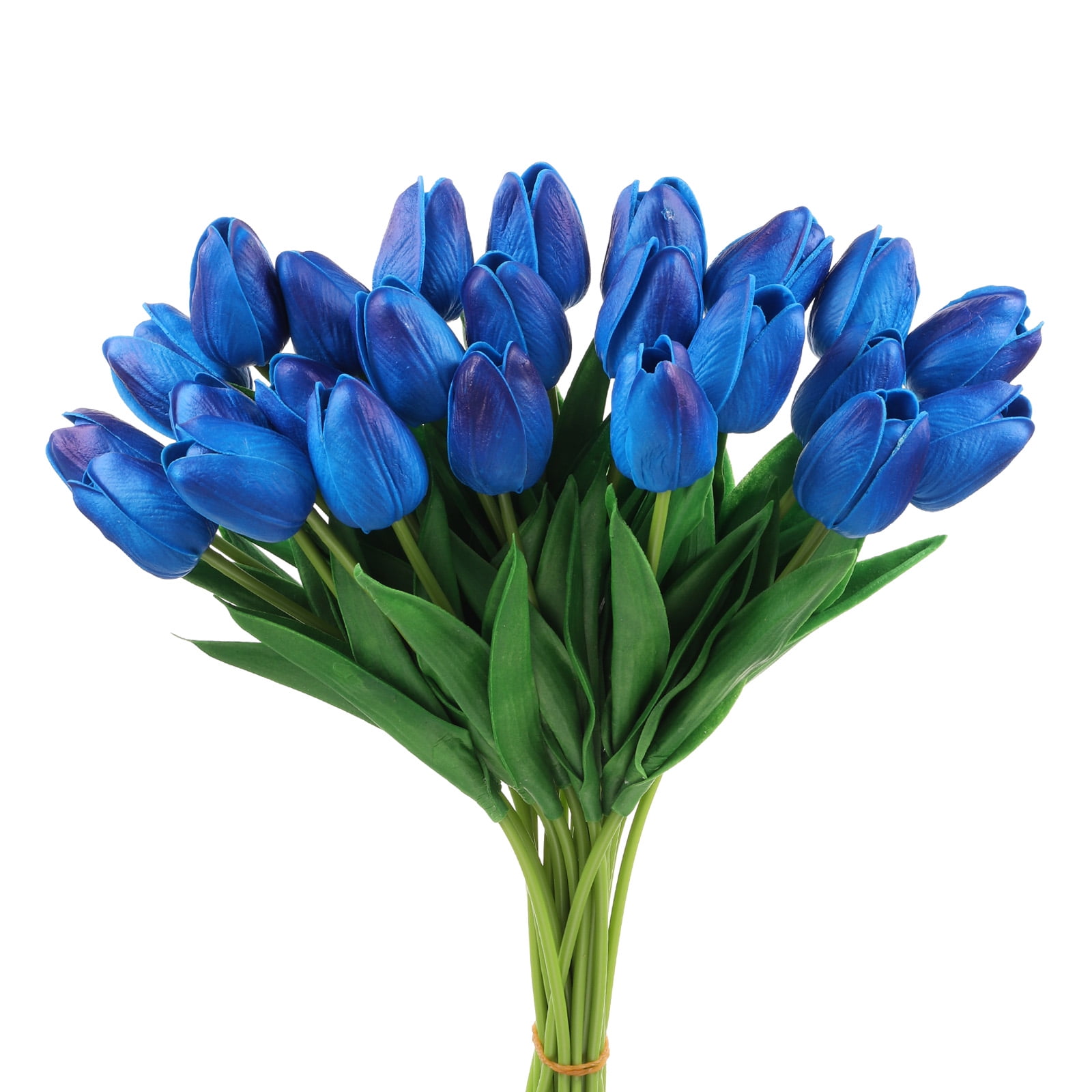 Flores Artificiales Uxcell Tulipanes Azules 24 Piezas