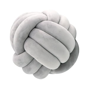Magideal - Nudo Almohada Bola Grueso Cómodo Almohadas Anudadas Para Sala De Estar Hogar Sofá Gris Claro