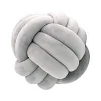 Magideal - Nudo Almohada Bola Grueso Cómodo Almohadas Anudadas Para Sala De Estar Hogar Sofá Gris Claro