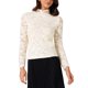 thumbnail image 1 of INSPIRE CHIC Blusa Floral de Encaje Básica de Manga Larga con Cuello de Volantes para Mujer Otoño Invierno 2025 L Beige, 1 of 6