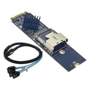 Magideal - Tarjeta Adaptadora De Controlador De Tarjeta De Expansión M.2 Nvme A Sff 8087 3,0, 4X Interfaces 3,0 Para Windows 10 11 Linux Pcb 6Gbps Con Cable