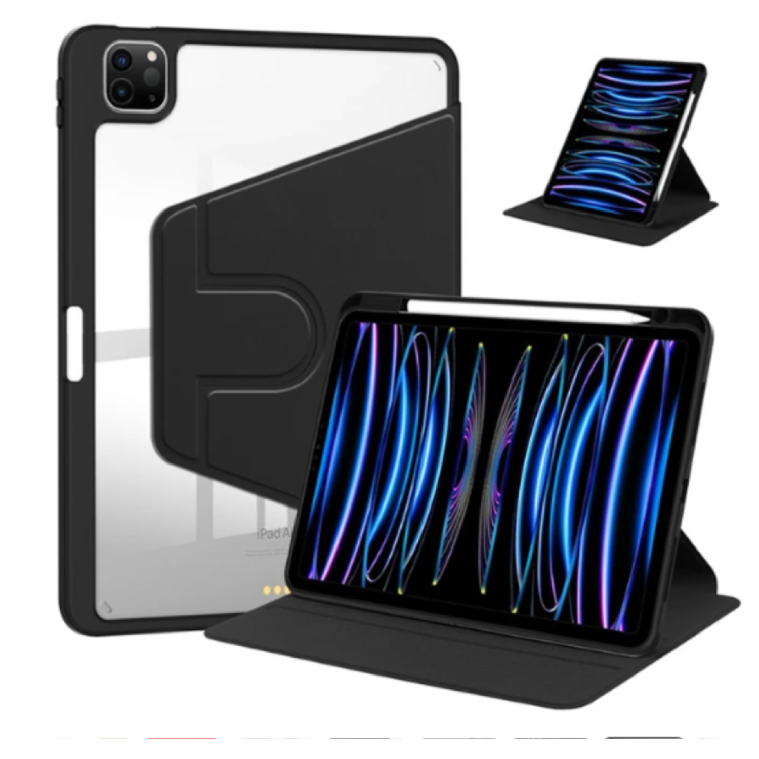 Mar Cases - Carcasa Smart Cover Clear 360 Para Ipad 10Ma Gene 10.9 Negro