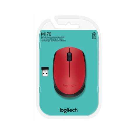 Logitech - Mouse Inalámbrico Sensor Optico Rojo