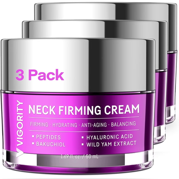 Crema Reafirmante para Cuello Vigority 50ml Péptidos Bakuchiol 3 Unidades