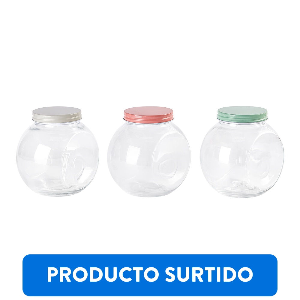 Haus - Canister Galleta 2 Litros Vidrio, Producto Surtido